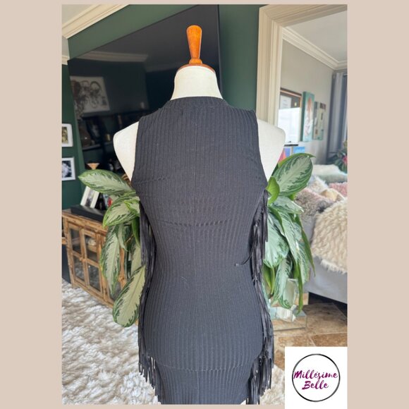 Karlie Black Fringe Dress - Picture 6 of 8